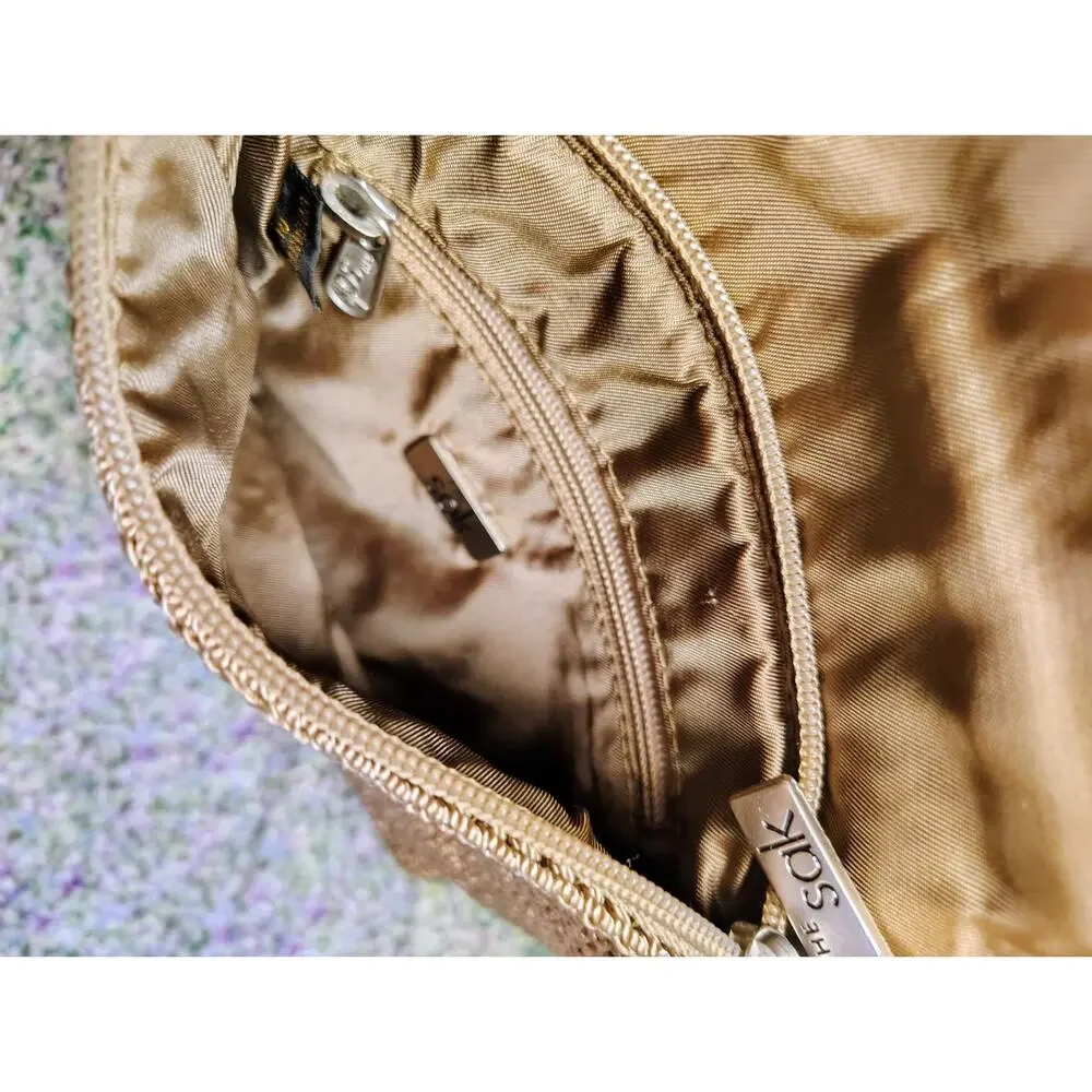 EUC THE SAK Classic Shoulder Cross Body Crochet Purse taupe/Brown